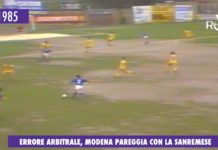 1985 – Errore arbitrale, il Modena pareggia con la Sanremese