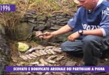 1996 – Scovato e bonificato arsenale dei partigiani a Pigna