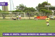 1989 – L’Arma 85 sfrutta l’errore in difesa e batte il Dianese 1 a 0