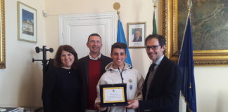 Bordighera, il Sindaco Ingenito e l’Assessore Gnutti incontrano il campione di enduro Davide Soreca