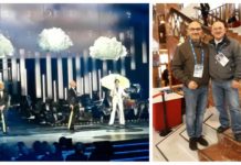 Gli artigiani sanremesi Gianni e Walter Canale dietro la gag comica della pioggia al Festival 2019