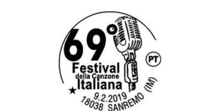 Sanremo, annullo speciale in occasione della 69esima edizione del Festival poste italiane