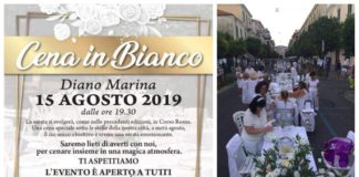 Diano Marina, torna a Ferragosto l’elegante ‘Cena in Bianco’ nelle vie del centro