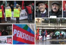 Manovra 2020: presidio davanti alla Prefettura di Imperia per sostenere le istanze dei pensionati imperia protesta pensionati legge bilancio