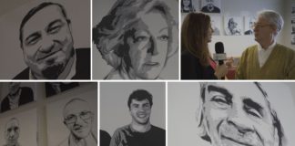 Sui muri del bar Dallas i ritratti dei personaggi di Bordighera: l’originale mostra di Marco Farotto