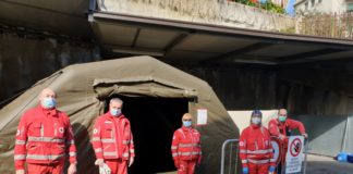 Croce Rossa Sanremo, installata la terza per la svestizione degli equipaggi a contatto con pazienti affetti da Covid-19