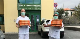 Sanremo: Club 64 dona le proprie pizze agli operatori Asl impegnati nella lotta al coronavirus