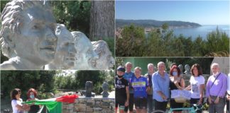 Diano Marina: inaugurato oggi il busto in onore di Felice Gimondi, la figlia Norma: “Ciclisti, amatori e non, potranno dare un saluto a mio padre”