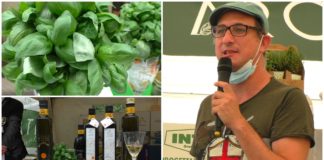 Diano Marina, le incursioni di Andrea Di Marco del ‘Movimento Estremista Ligure’ ad Aromatica 2020: “Olio e basilico parte della nostra storia”