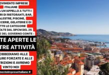 Monta la rabbia per il nuovo dpcm: a Sanremo il ‘Movimento Imprese Italiane’ chiede di disobbedire e si prepara a scendere in piazza