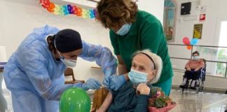 Borgomaro: all’Orengo Demora si vaccina Giuditta Barbieri, donna di 105 anni sopravvisuta al coronavirus Giuditta Barbieri
