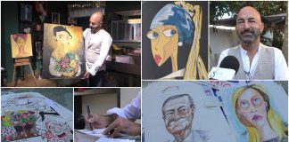 Le caricature di Davide Zanni in mostra a Diano Marina: “Una passione riscoperta durante il lockdown” davide zanni caricature diano marina