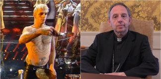 Sanremo 2022, Achille Lauro si auto-battezza. Il vescovo Suetta: “Confermata la brutta piega che, da tempo, ha preso questo evento canoro” achille lauro - antonio suetta