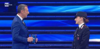 Sanremo 2022: sul palco dell’Ariston Martina Pigliapoco, il Carabiniere Cavaliere della Repubblica che salvò una donna dal suicidio martina pigliapoco