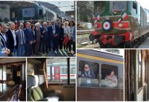 In carrozza! 500 passeggeri questa mattina a bordo dello storico ‘treno di Biancheri’ per festeggiare la riapertura della Ventimiglia-Cuneo treno di biancheri