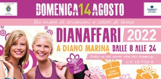 Diano Marina: domenica 14 agosto torna “Dianaffari” per le vie del centro cittadino