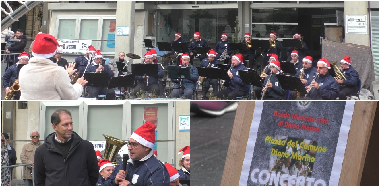 Diano Marina In Piazza Del Comune La Banda Saluta Con Un Concerto L Arrivo Del Natale Il