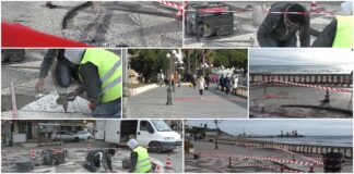 Diano Marina, lavori in corso sulla passeggiata a mare: al via il ripristino della bella rosa dei venti lavori passeggiata diano marina