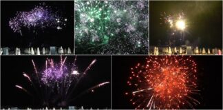 Diano Marina, i fuochi d’artificio aprono i festeggiamenti del Santo patrono: folla di gente col naso all’insù sulla passeggiata mare fuochi d'artificio diano marina