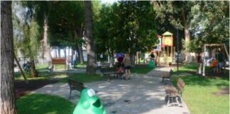 Nuove installazioni per il parco giochi di via Campodonico a Diano Marina, che sarà chiuso dal 15 al 26 gennaio arco giochi di via Campodonico a Diano Marina