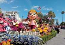 Corso Fiorito 2026, Sanremo pronta a rendere omaggio alla televisione italiana carro fiorito riva ligure