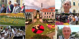 Diano Marina, tripudio di colori e profumi per l’Infiorata del Corpus Domini. Sindaco Za Garibaldi: “Opera d’arte tra fede e tradizione” Infiorata Diano Marina