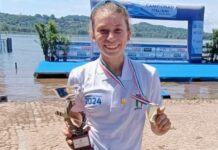 Trionfo della Canottieri Santo Stefano al Mare: Alice Ramella conquista tre titoli tricolore agli italiani under 23 sul lago di Varese Alice Ramella