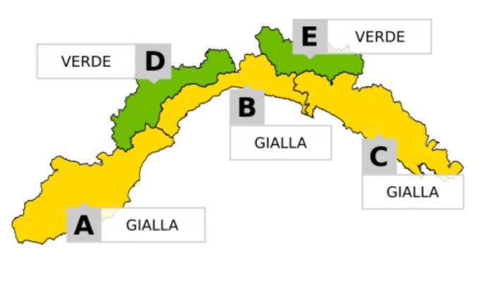 allerta meteo gialla