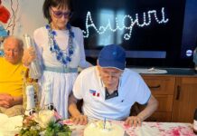 Apricale, festa speciale alla residenza protetta “Anselmo Pisano” per l’ex sindaco Roberto Pizzio in occasione del suo 86° compleanno