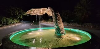Bordighera s’illumina di verde per sensibilizzare sulla fibrosi cistica fontana dave bordighera