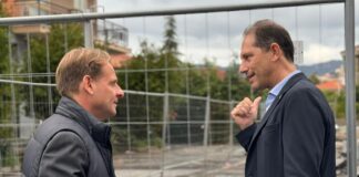 Diano Marina, sopralluogo dell’assessore regionale Scajola sul cantiere della ciclabile: “Un grande intervento per tutto il territorio si sta concretizzando”