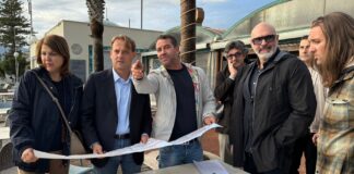 Sopralluogo dell’assessore regionale Scajola a Bordighera per il progetto di ripascimento e difesa della costa progetto fronte mare bordighera