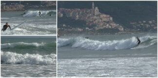 Mareggiate e vento forte regalano onde perfette ai surfisti del Golfo Dianese Surfisti Diano mareggiate