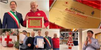 Diano Marina: targa di riconoscimento a Roberto Masieri per 50 anni di servizio nella Croce Rossa Roberto Masieri