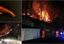 Incendio a Caravonica: Vigili del Fuoco in azione per domare le fiamme incendio caravonica