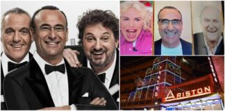 Festival di Sanremo 2025: il ‘siparietto’ Pieraccioni-Panariello-Conti. “Poi si scopre che gli amici sono la Clerici e Gerry Scotti” Pieraccioni Conti Panariello