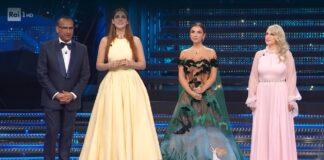 Sanremo 2025: sul palco entrano le co-conduttrici Miriam Leone, Elettra Lamborghini e Katia Follesa