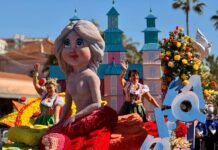 Diano Marina a ‘Sanremoinfiore’ con il carro “Un fiore per il mio castello”: 13.000 fiori hanno omaggiato Sirenetta e LEGO carro fiorito diano marina