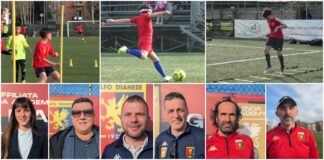 Calcio, grande collaborazione tra la Golfodianese e il Genoa Academy: ieri allenamento con i mister Caligaris e Lucido Golfodianese Calcio Genoa Academy (1)