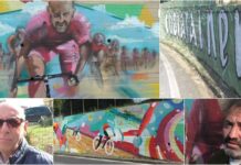 Costarainera, un murales celebra Marco Pantani e l’indimenticabile scatto alla Milano-Sanremo 1999 murales marco pantani costarainera