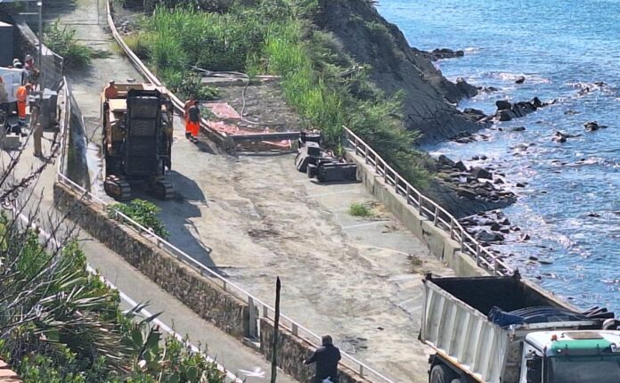 asfaltatura strada tre ponti sanremo