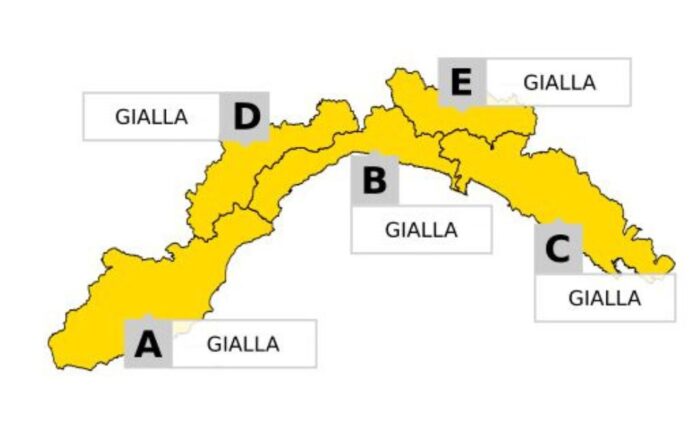 allerta meteo gialla liguria