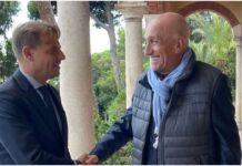Pallapugno: Giacomo Raineri eletto presidente del comitato ligure. Le congratulazioni del viprepresidente nazionale Marco Scajola Raineri Scajola (1)