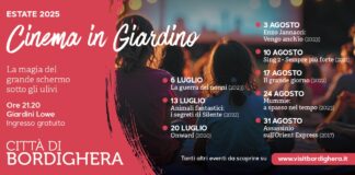 Bordighera, torna “Cinema in Giardino”: otto serate di film all’aperto a ingresso libero in via Vittorio Veneto
