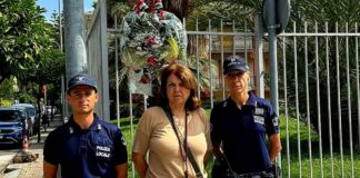 Bordighera ricorda Borsellino e Falcone: mazzo di fiori sulla via dedicata agli eroi della lotta alla mafia nel 33° anniversario della strage di via D’Amelio