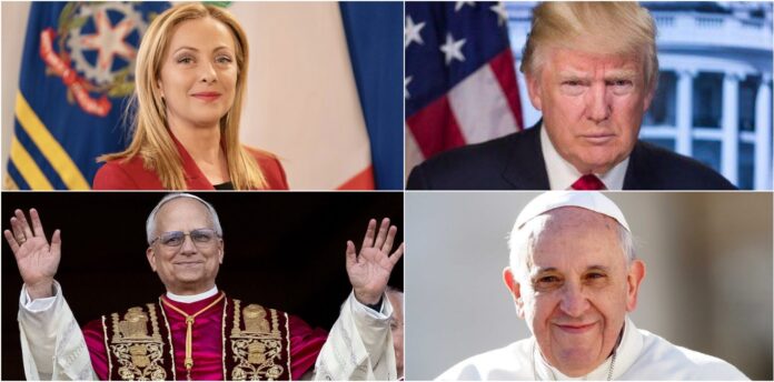 meloni - trump - francesco - leone