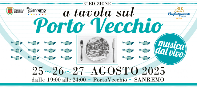 a tavola sul porto vecchio
