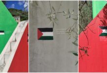 Rocchetta Nervina: imbrattato il monumento agli Alpini con la bandiera della Palestina Rocchetta Nervina imbrattato Monumento Alpini