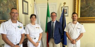 Bordighera: Alessio Fumarola, nuovo comandante della Capitaneria di Porto di Sanremo, incontra il sindaco Ingenito