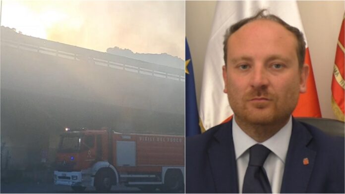 incendio greto fiume roja - flavio di muro